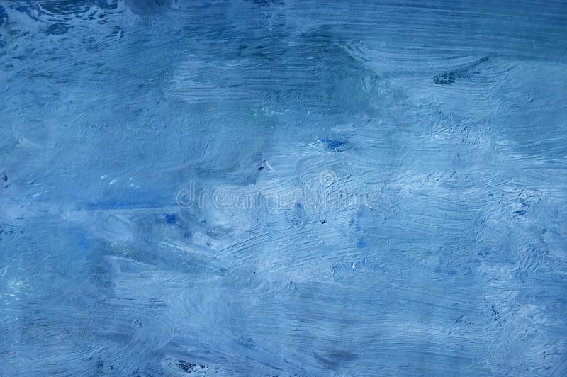 Modré malované pozadí zobrazující pruhy barvy a tahy štětce.