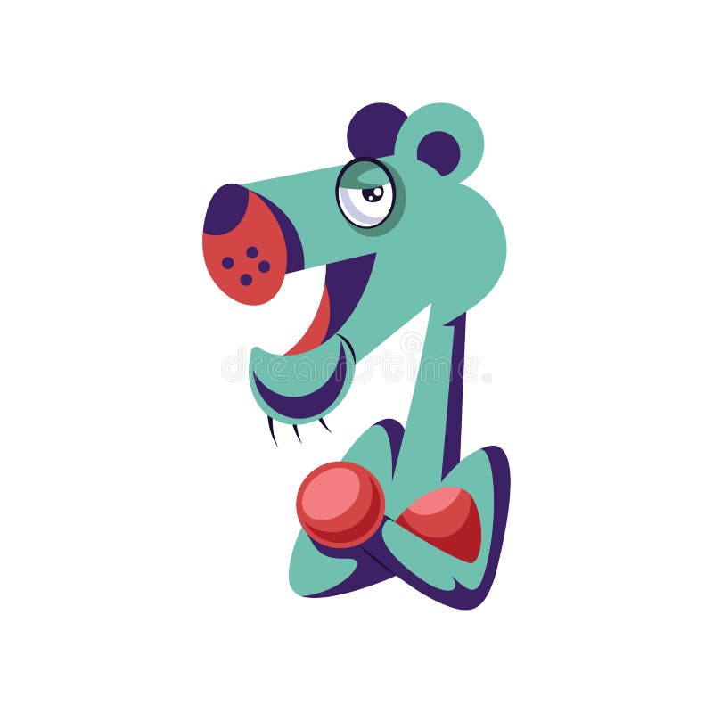 Blue panther vector illustration on a stock illustration