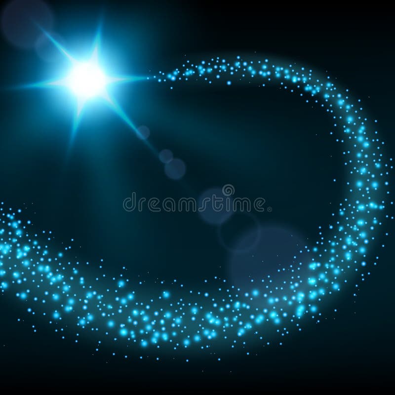 Blue particle trail background vector illustration Blue particle trail background vector illustration