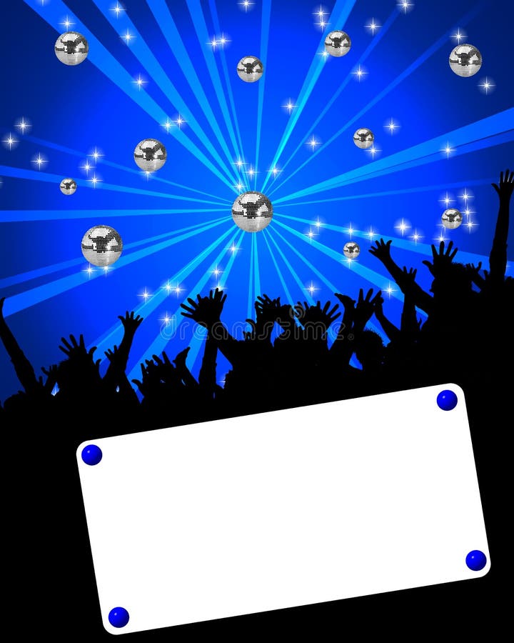 Blue Party Placard