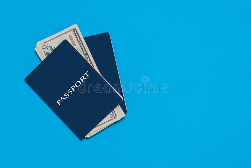 Blue Passport Lying On The Background Stock Image Image Of Citizen Banknote 113622689
