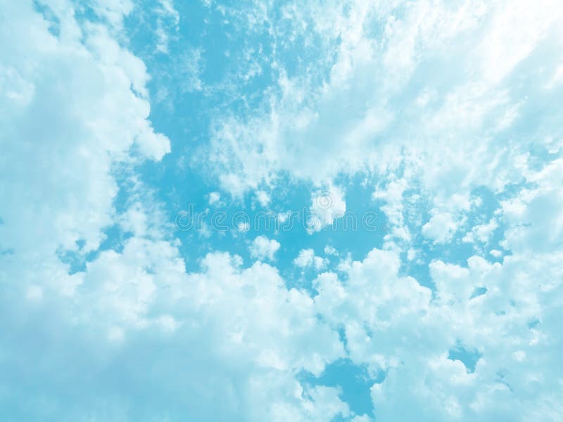 Blue Pastel Colour with White Cloud and Sky Background. Stock Image - Image  of attractive, beauty: 216658809