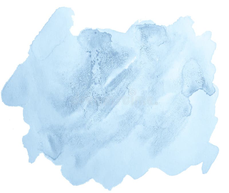 Blue pastel watercolor hand-drawn isolated wash stain stock illustration Blue pastel watercolor hand-drawn isolated wash stain stock illustration
