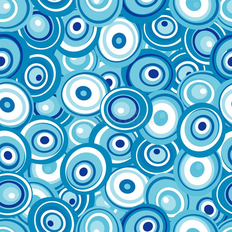 Blue Pattern with Round Shapes Stock Vector - Illustration of shapes