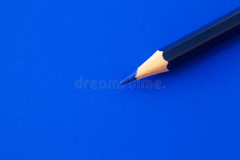 Blue Pencil For Drawing On A Blue Stock Photo Image of sharp, pencil