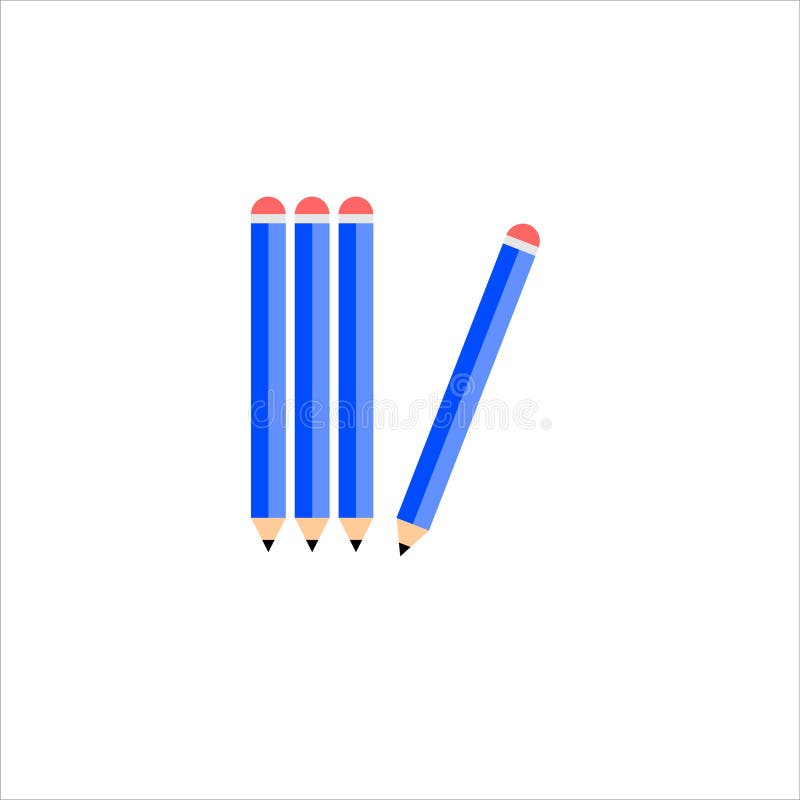 Blue pencil vector stock vector. Illustration of icon 102171091