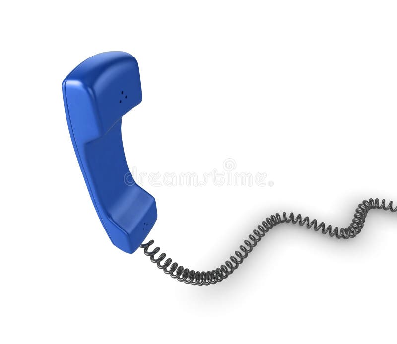Blue phone handset stock illustration