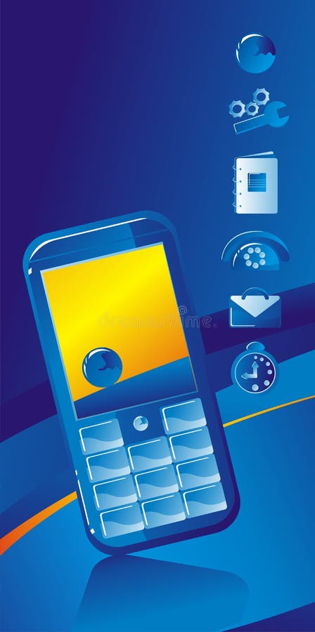 Blue phone icon