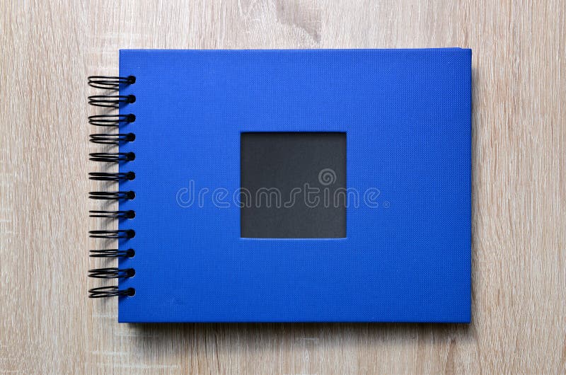 Blue photo album. stock photos