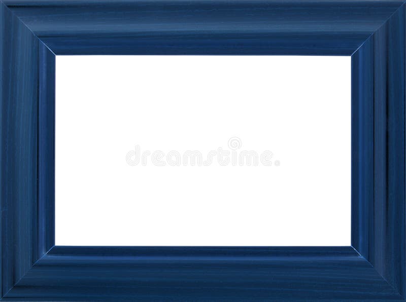 Blue photo frame stock photography