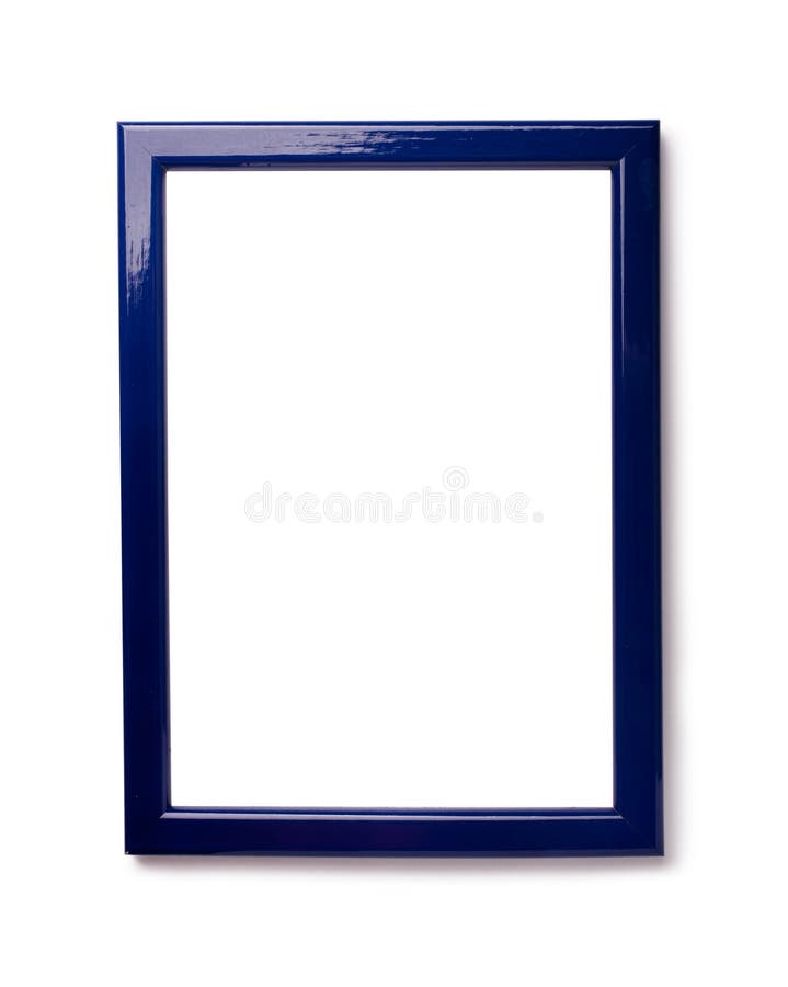 Blue photo frame stock photos