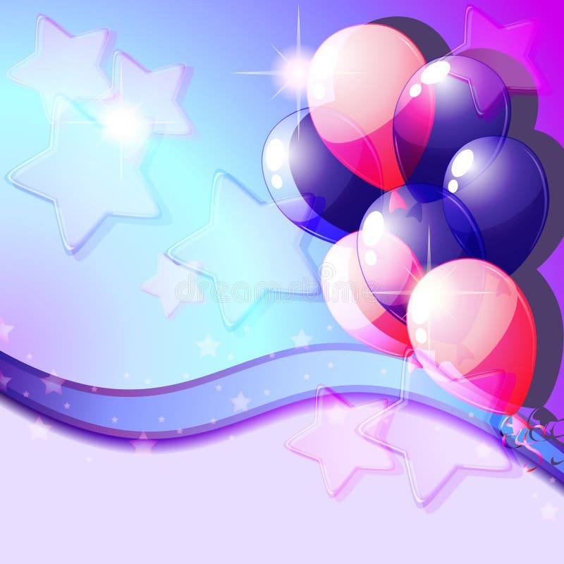 Blue and pink balloons