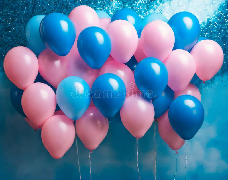  7x5ft Bear Ballon Gender Reveal Backdrop Blue Pink