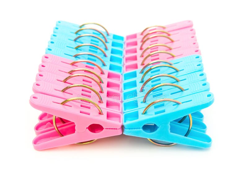 1,132 Blue Pink Clothespins White Background Stock Photos Free
