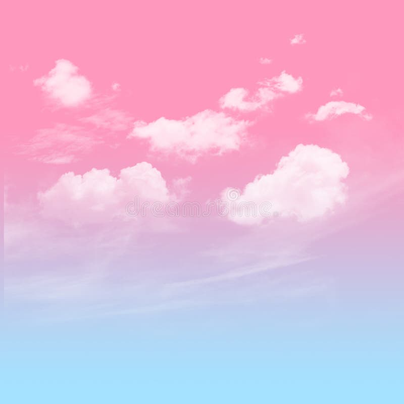 Blue and Pink Sky with Cloudy Stock Photo - Image of fantasy, abstract ...