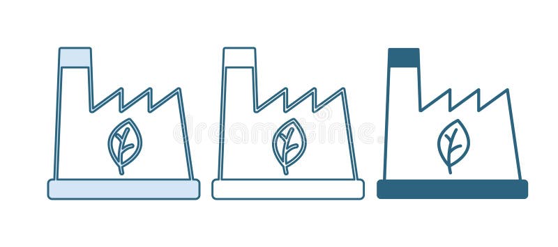 Blue Plant recycling garbage icon isolated on white background. Vector royalty free illustration