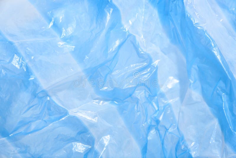 Blue Plastic Background, Single Use Bag. Concepts Sustainability
