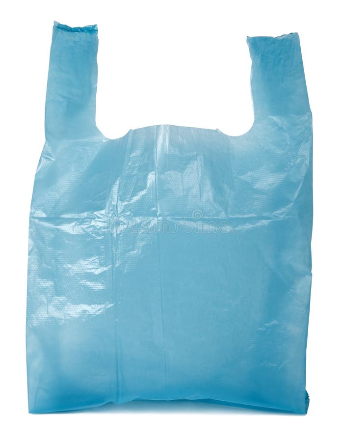 Blue plastic bag stock image. Image of shopping, plastic 14883465