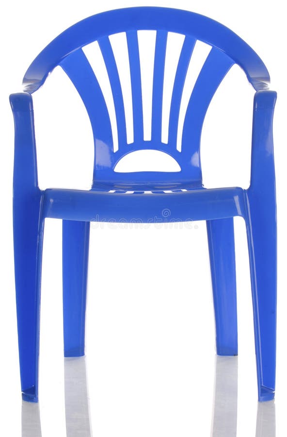 Blue plastic child chair stock photo. Image of plastic 12778324