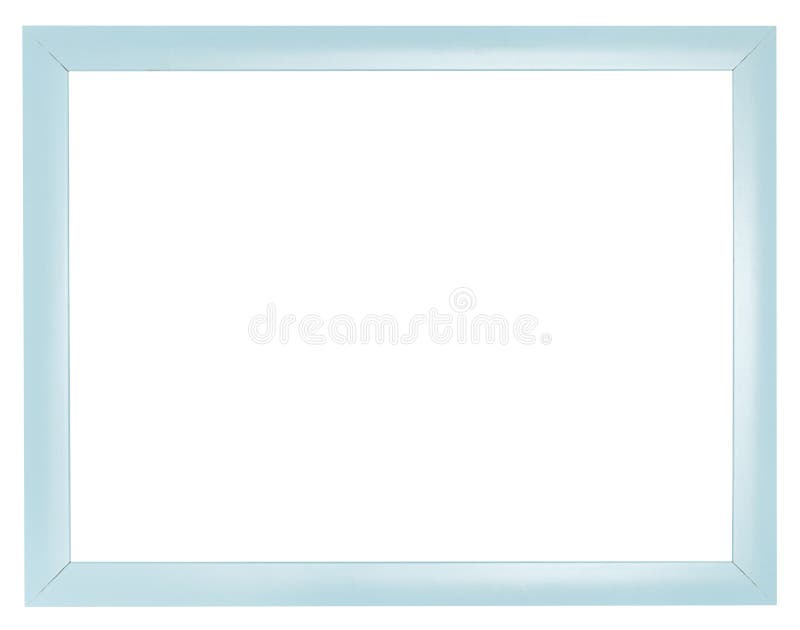Blue plastic flat simple picture frame stock photos