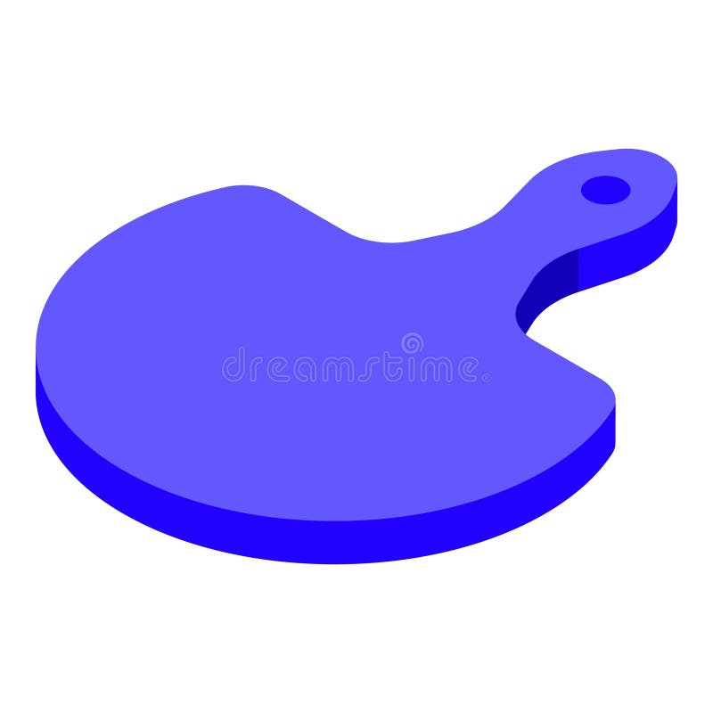 Placă de tăiere din plastic albastru care se află izolat vector illustration