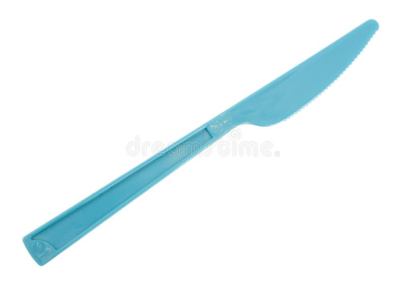 Blue Plastic Knife stock photo. Image of path, blue, tableware 11767318