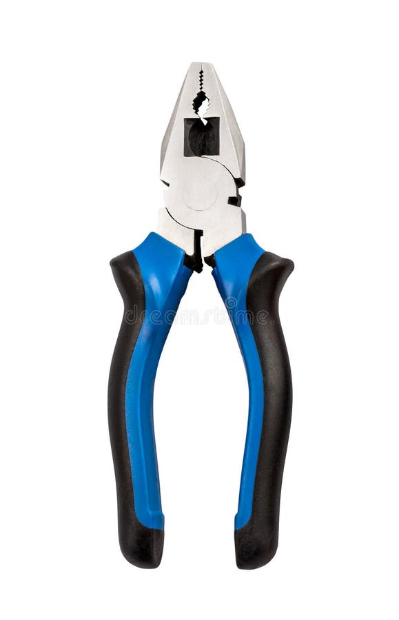 Blue Pliers on the White Background Stock Photo Image of orderly
