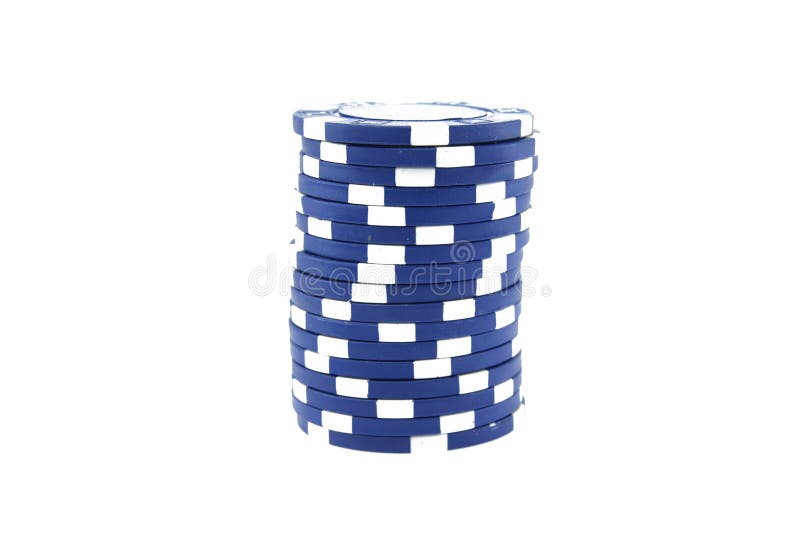 Blue poker chips