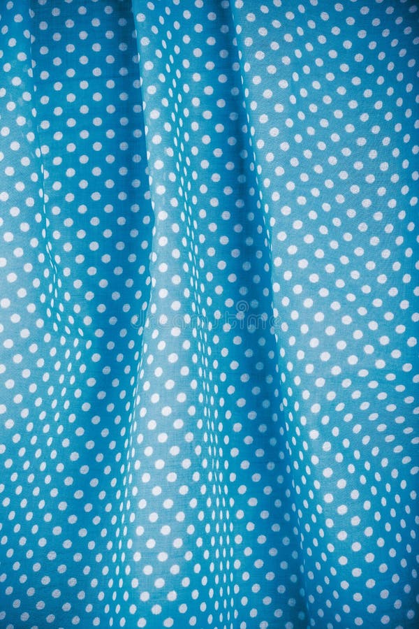 Blue polka dot fabric stock image. Image of pattern, closeup 41191029