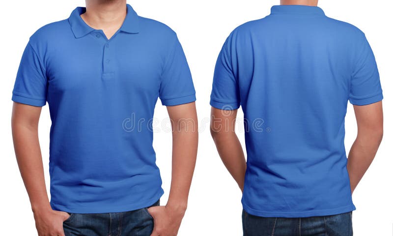 royal blue polo shirt back