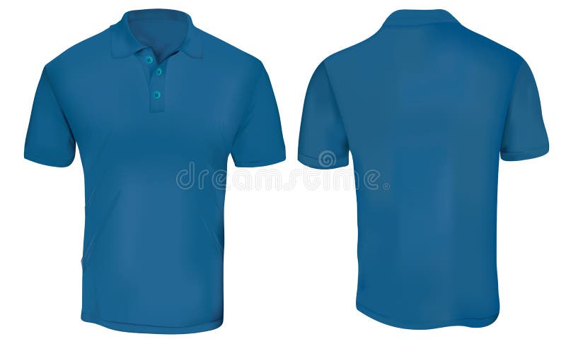 Download Blue Polo Shirt Template stock vector. Illustration of ...