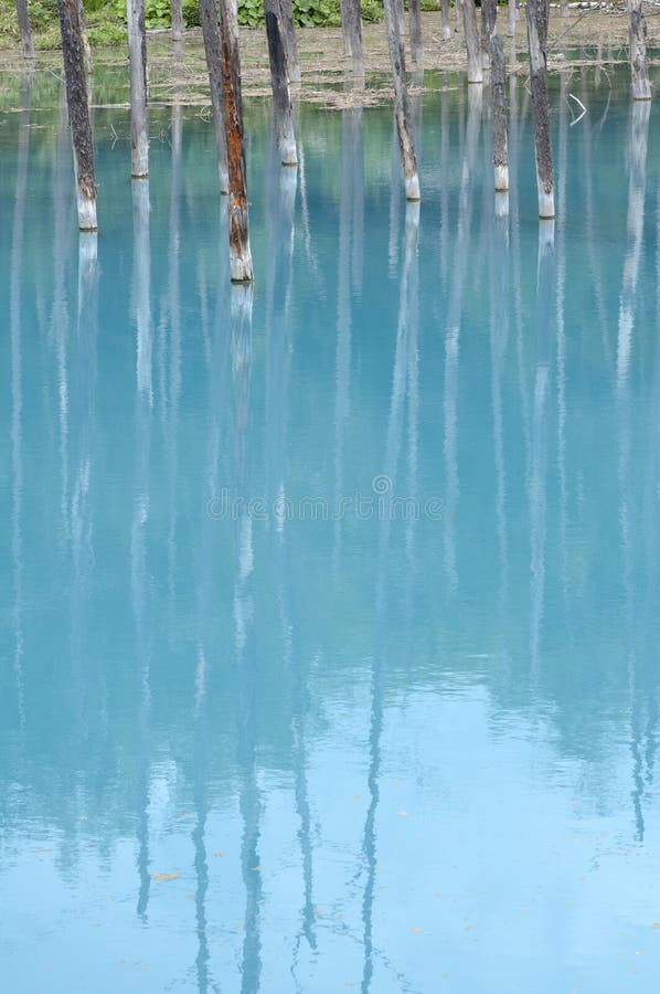 Blue Pond in Japan