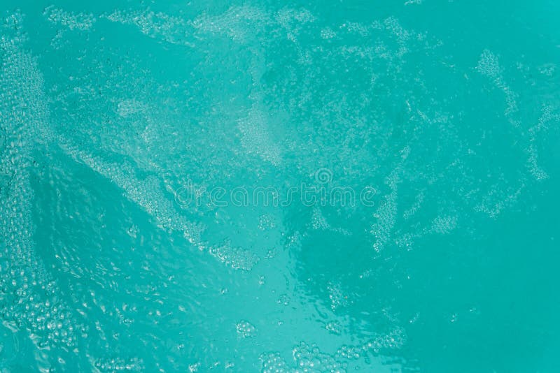 Blue Pool Water and Bubbles on the Surface Stock Photo Image of