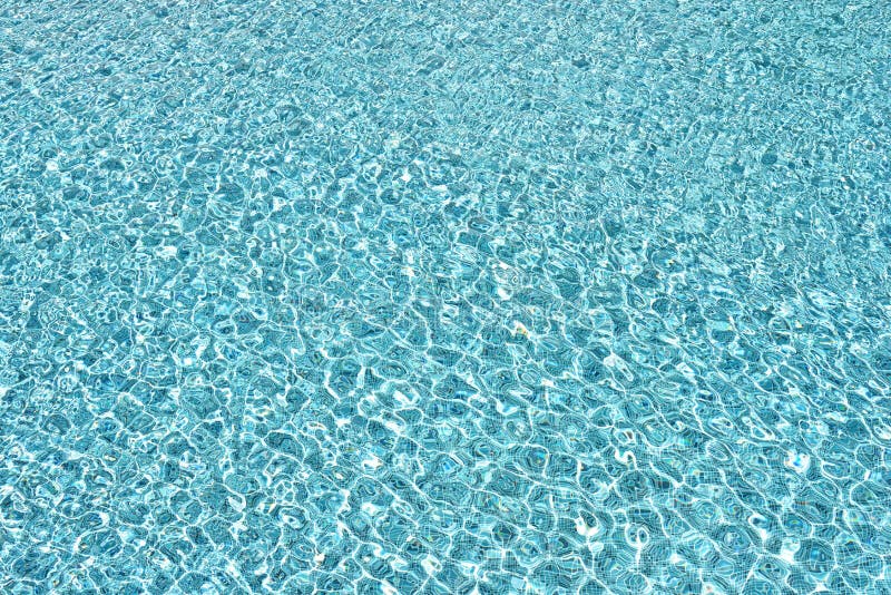 pool water is blue not clear