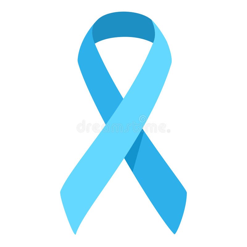 Blue Prostate Cancer Awareness Ribbon Vector royalty free illustration