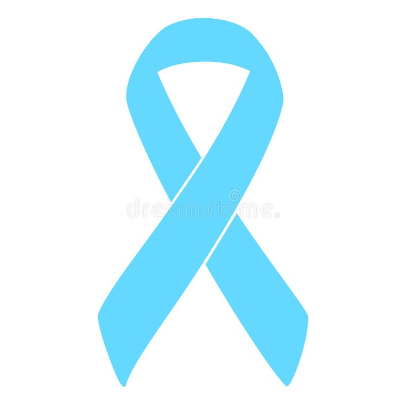Blue Prostate Cancer Awareness Ribbon Vector vector illustration