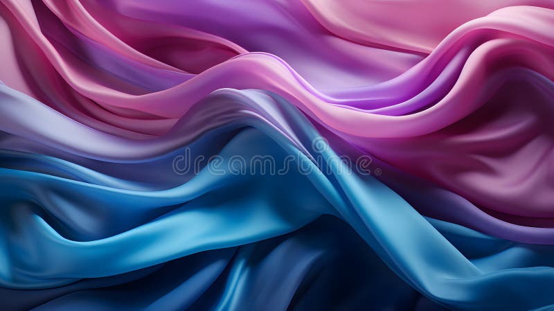 Purple Satin Wavy Background Silk Fabric Texture Waves And Swirl