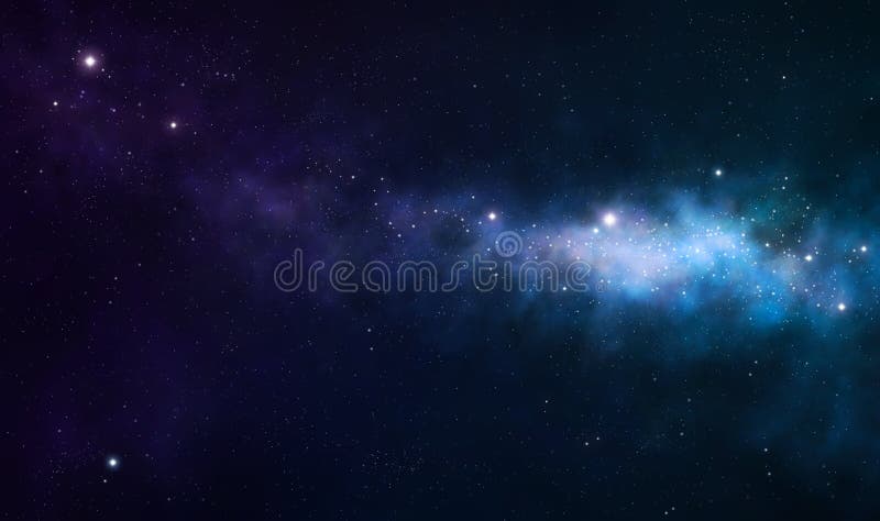 Blue and purple nebula