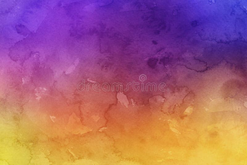 blue and purple and orange watercolor colorful bright ink and watercolor textures brushed painted abstract background. brush