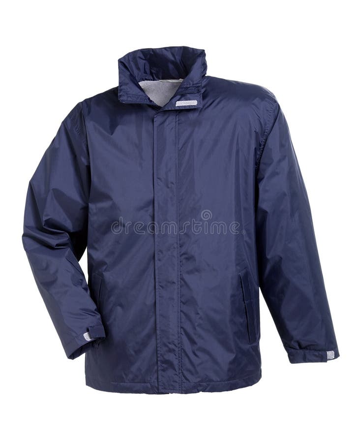 Blue Rain Jacket stock image. Image of male, elegance 15571285