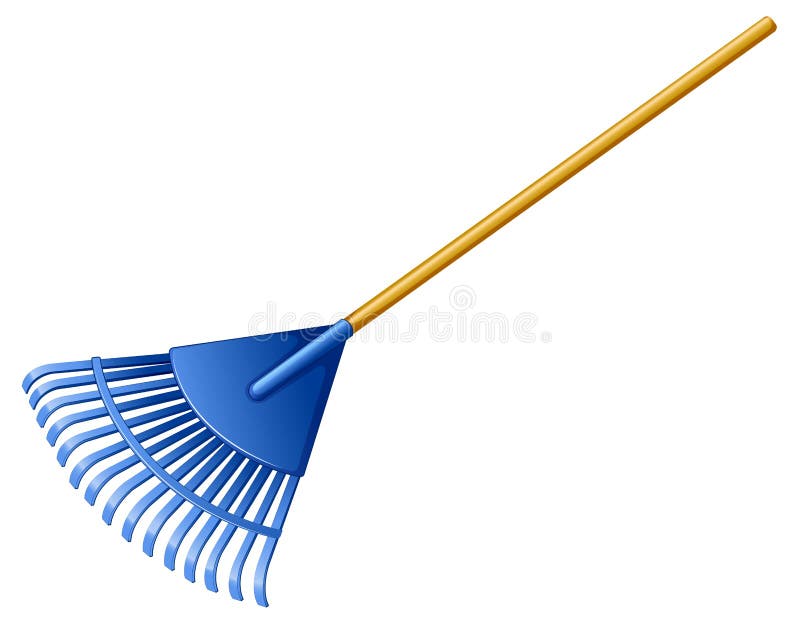 A blue rake stock vector. Illustration of agriculture - 33098412
