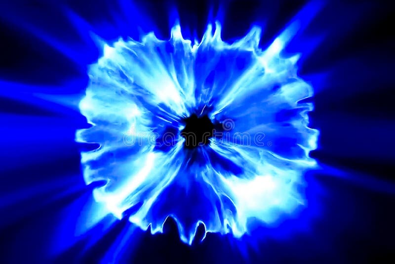 Blue rays, big plasma blast. Illustration of blue shine. Plasma blast stock images, royalty-free photos and pictures