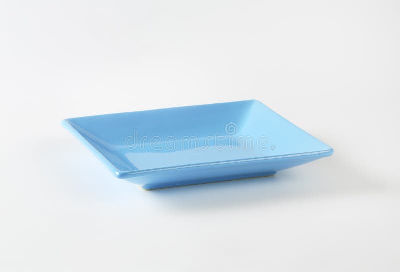 Blue rectangular plate royalty free stock photo