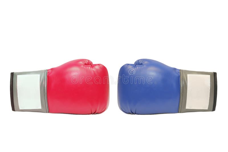 Red and blue boxing gloves stock image. Image of protection 29777679