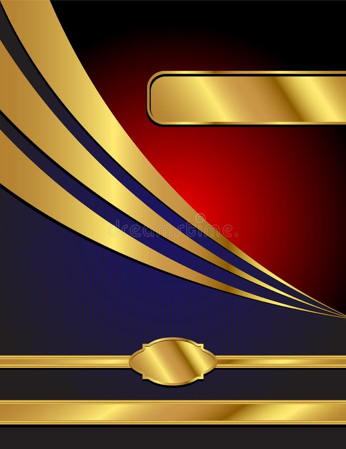 Blue, Red and Gold Modern Vector Background stock illustration Blue, Red and Gold Modern Vector Background stock illustration
