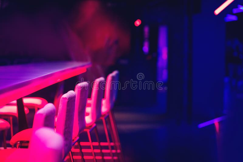 Blue and Red Lights of Nightclub or Bar Stock Photo - Image of alcohol, club:  153587426