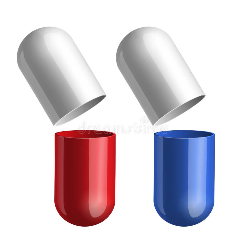 Blue and red pills royalty free illustration Blue and red pills royalty free illustration