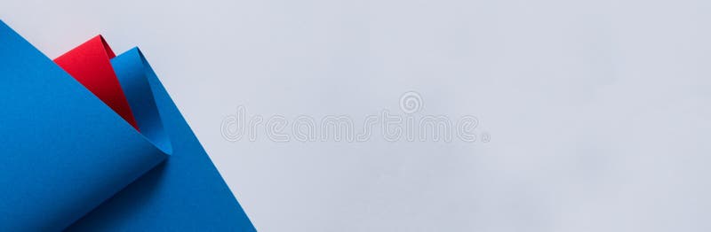 Blue, Red and White Colored Paper 3d Background, Web Template, Banner Stock  Image - Image of paper, modern: 220057881