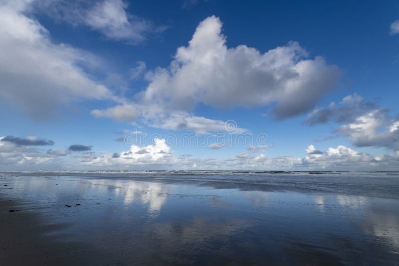 Blue reflection of skies in water