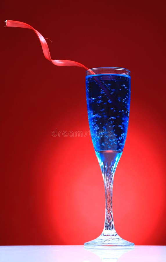 Blue refreshing party drink